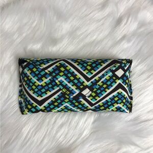 Vera Bradley Blue Green Black Patterned Sunglasses Case
